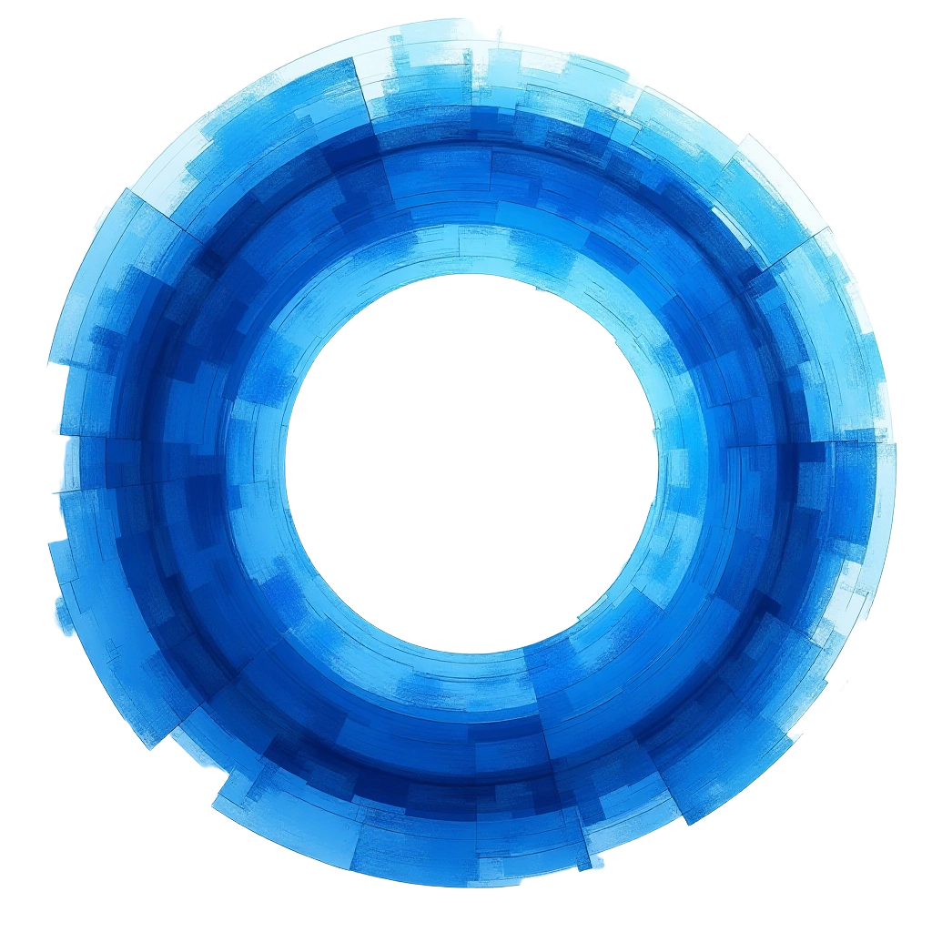 Cascading Blue Rings